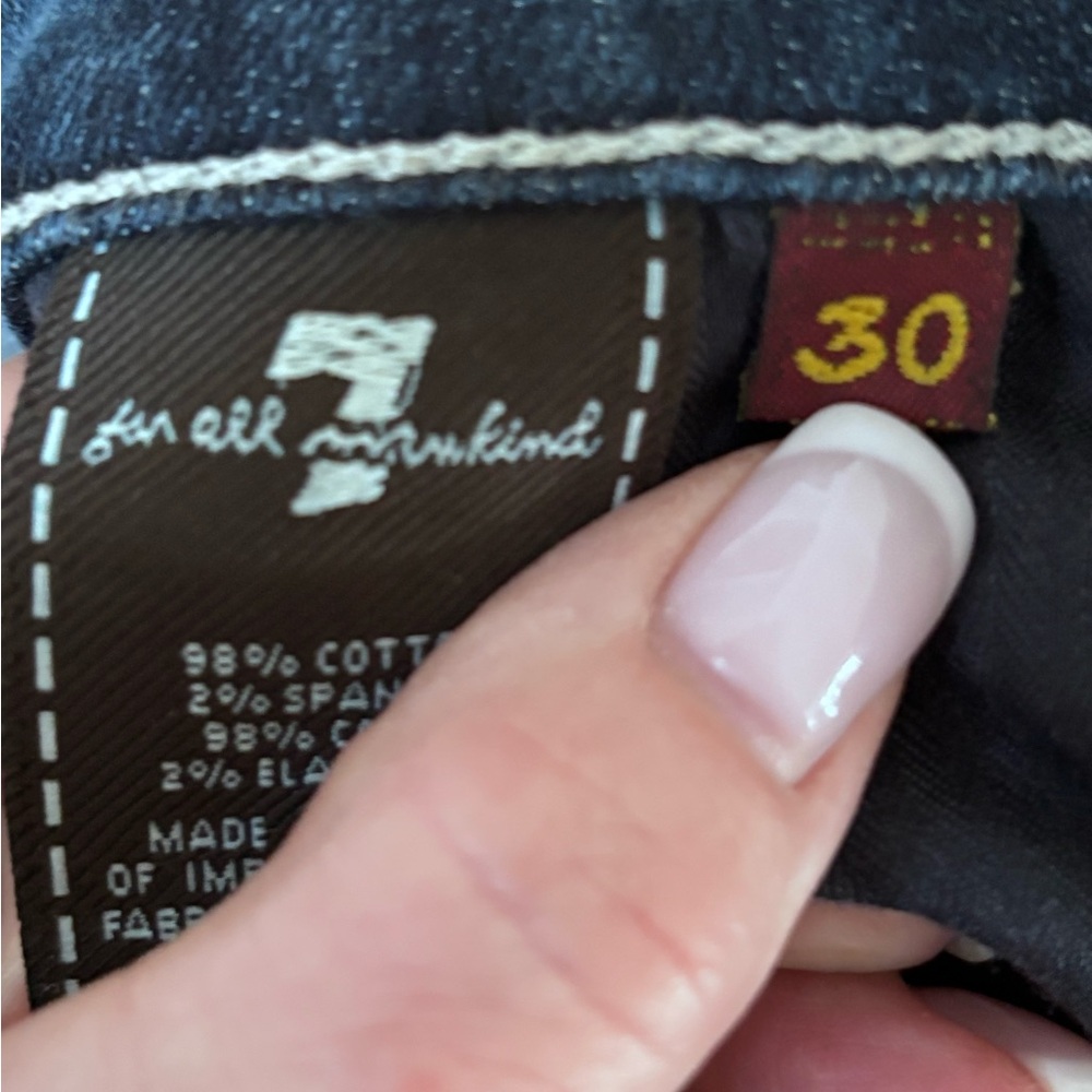 Blue Embellished Women's Jeans        7 for all Mankind - Picture 5 of 7